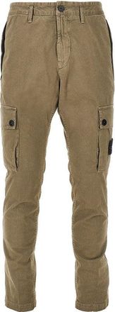 Stone Island Organic cotton pants with logo Badge Man 30