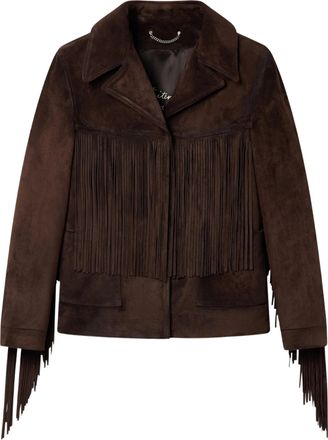 Golden Goose Waxed Calf Leather Fringed Journey Jacket