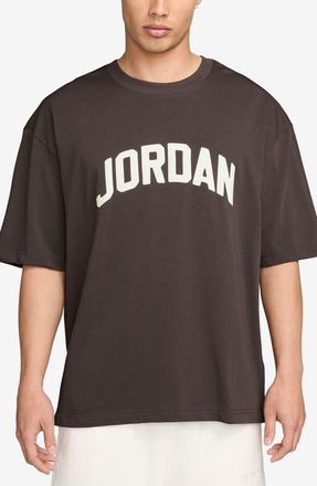 Nike Jordan Flight Essentials Boxy Fit Graphic T-Shirt in Baroque Brown/Sail at Nordstrom, Size Xx-Large