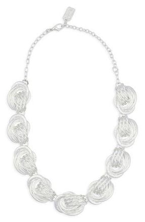 Karine Sultan Knot Link Collar Necklace in Silver at Nordstrom Rack
