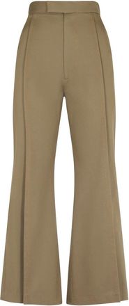 Vivienne Westwood Broeken, Dames, Bruin, S, Katoen, Cropped Wijde Pijpen Broek