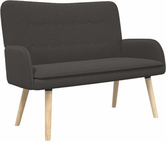 vidaXL Sof&aacute; De 2 Plazas Gris Oscuro 115 X 61 X 87 Cm Boucl&eacute; Vidaxl