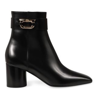 Ferragamo Schoenen, Dames, Zwart, 38 EU, Leer, Placida Enkellaarsjes