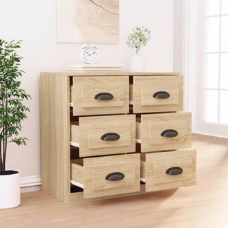 Berkfield Home Sideboard Sonoma Oak 70x35.5x67.5 cm Engineered Wood in Light Tan