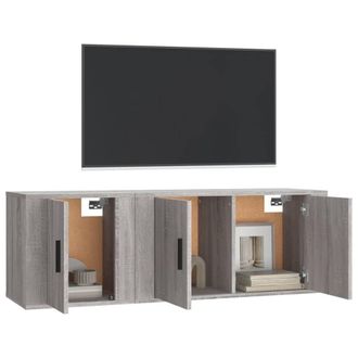 Berkfield Home Classic 2 Piece TV Cabinet Set Grey Sonoma Engineered Wood