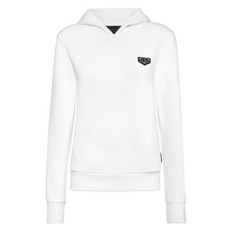 Philipp Plein Hooded Sweatshirt Iconic - Dames - Hoodies - Wit - M - Katoen - Hoodies & sweatvesten