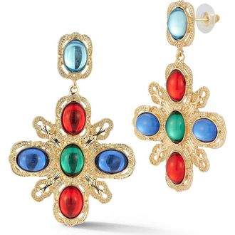 Sphera Milano Cross Drop Earrings in Gold at Nordstrom Rack
