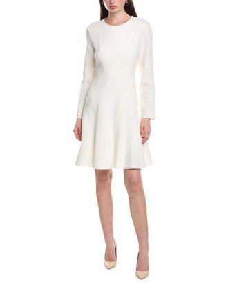 Lafayette 148 New York Flounced Hem Wool Mini Dress