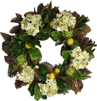 Creative Displays Inc. Green Magnolia Leaves & Lemon Wreath