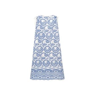 Maliparmi Midi Dresses, female, Blue, Size: 2XL Broderie Anglaise Dress