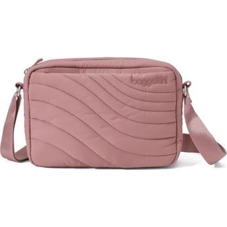 Baggallini Set Wave Crossbody Bag in Rose Quartz Wave Puff at Nordstrom