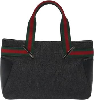 Gucci Pre-owned Handbags, female, Black, Size: ONE SIZE Pre-owned Vintage tote