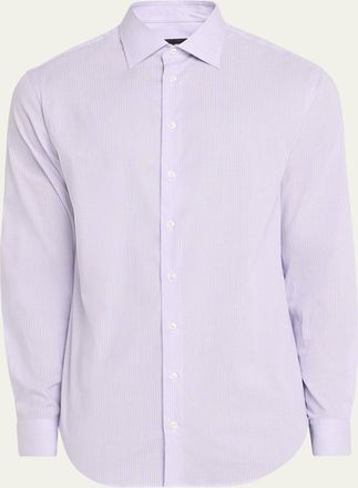 Giorgio Armani Mens Micro-Stripe Dress Shirt