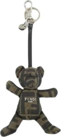 Fendi Pre-owned Canvas Keyring - Dames - Vintage Accessoires - Bruin - ONE Size - Vintage
