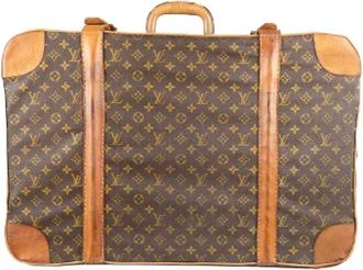 Louis Vuitton Tweedehands Canvas Louis Vuitton tassen - Dames - Vintage Weekendtas - Bruin - ONE Size - Vintage