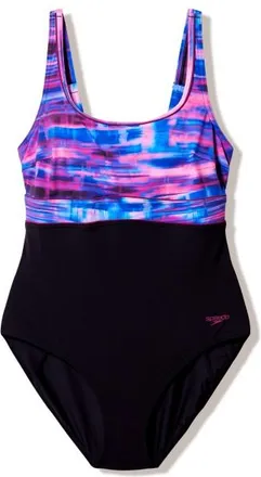 Speedo Print Contour Eclipse One Piece Badeanzug f&uuml;r Damen | schwarz