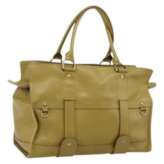 Burberry Pre-owned Vintage Tote Bag - Dames - Vintage Shopper - Geel - ONE Size - Leer - Vintage