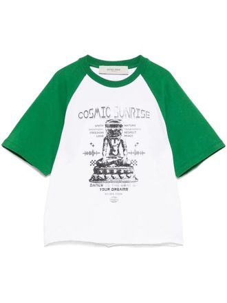 Golden Goose T-shirt met contrasterende mouwen - Wit