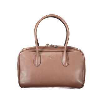 Twinset Womens Handbag Top Handle Zip Closure - Rose Gold