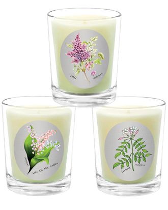 Qualitas 3pc Candle Set - Lilac, Jasmine, & Lily Of The Valley