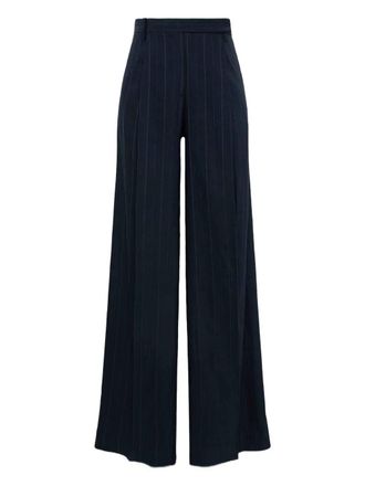 Dorothee Schumacher pinstriped wide-leg trousers - Blue