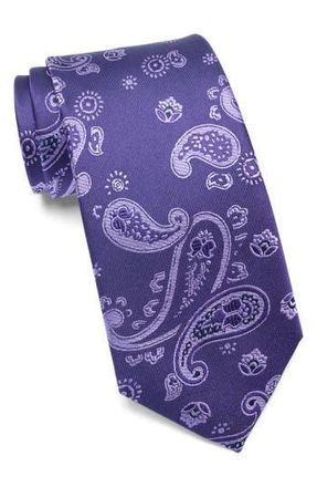 Duchamp Paisley Jacquard Silk Tie in Purple at Nordstrom Rack