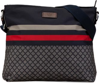 Gucci Pre-owned Womens Gg Supreme Messenger Crossbody - Dark Blue Textile - One Size