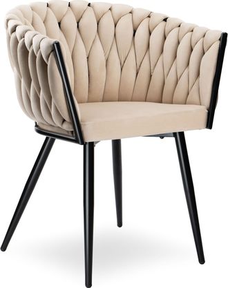 OEM Silla De Terciopelo Tejido Beige Cofton Black Velvet