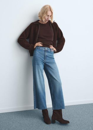 Mango Jeans Catherin culotte vita alta blu medio - Donna - 36 - MANGO