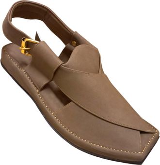 Generic Handmade Leather Chappal, Sandals, Unique Design Shoes, Peshawari Chappal, Gift For Him, Men Gift idea (LightBrown, UK Footwear Size System, Adult, Me