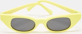 Adam Selman x Le Specs Yellow/black The Breaker Oval Sunglasses