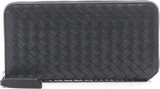 Bottega Veneta Black Leather Long Wallet (Bi-Fold) (Pre-Owned)