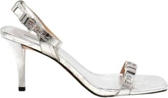Michael Kors Darrington Stiletto - Dames - Sandalen met hakken - Grijs - 40 EU - Leer - Schoenen