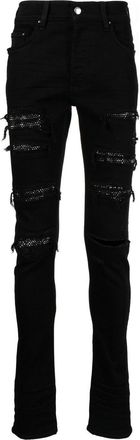 Amiri Thrasher crystal-embellished jeans - men - Elastane/Cotton/Polyester - 33 - Black