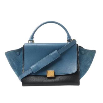 Celine Pre-owned Handbags, female, Blue, Size: ONE SIZE Pre-owned Trapeze 2-Way Handbag