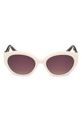 Guess Oval Sunglasses in White /Gradient Smoke at Nordstrom Rack