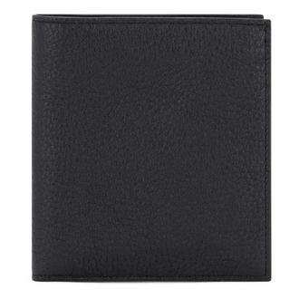 Moorer Wallets & Cardholders, male, Black, Size: ONE SIZE Grained Leather Wallet