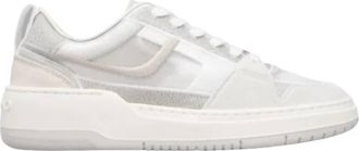 Ferragamo Womens Mesh Suede Lace-Up Sneakers In Beige/khaki