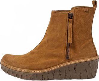 El Naturalista Womens Myth Wedge Leather Comfort Ankle Boots In Brown