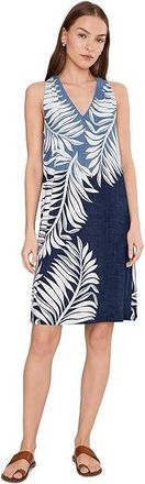 Tommy Bahama Carmela Coastal Fronds Sleeveless Dress Womens Dress Coastline : LG (US 12-14), Spandex