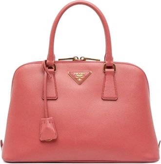 Prada Borsa a tracolla Lux Promenade media in pelle Saffiano 2013-2025 - Rosa