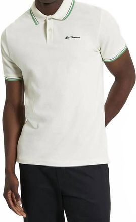Ben Sherman Signature Pique Polo Shirt In Ivory