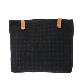 Herm&egrave;s Black Canvas Tote Bag (Pre-Owned)