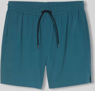 Tom Tailor Denim Relaxed Fit Sweatshorts mit Tunnelzug in Petrol, Gr&ouml;&szlig;e XXL