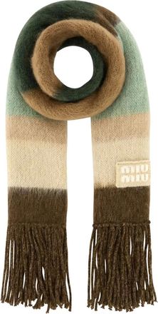 Miu Miu Sciarpa con ricamo - Marrone