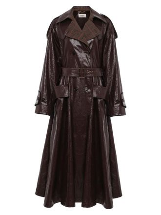 Chlo&eacute; Purple Notched Lapel Trench Coat