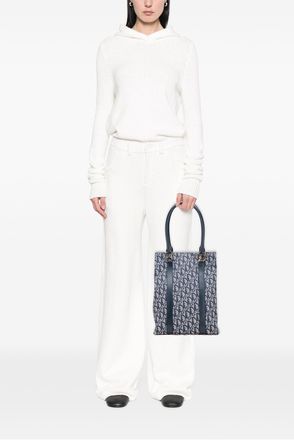 Dior Pre-owned Womens Book Tote Logo - Silver Textile - One Size