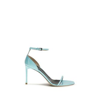 Tom Ford Blue Calf Leather Bos Taurus Stiletto Heel Womens Sandals