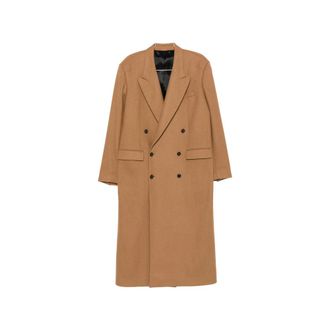 Spina Double-breasted Layered-hood Coat