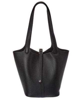 Tiffany & Fred Pebbled Leather Bucket Tote